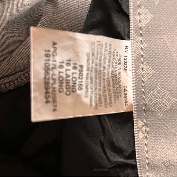 Lee Comfort No Gap Waistband Gray Womens Slacks 16L - Picture 7 of 10